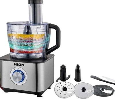محضر طعام كيون، 1000 واط، 2 لتر، 8×1، KHR/9014 - فضي اسود product image 1