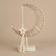 Al Saif Gallery, Ramadan Crescent Decoration Stand, Steel, 24.5x7x34.5 cm, Base - White Beige product image 1