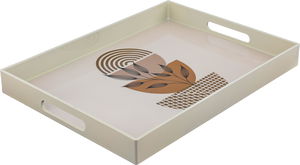 Al Saif Gallery Tofria Plastic Presentation, 48x35.5x4 cm, Wooded Engraving - Beige product image 2