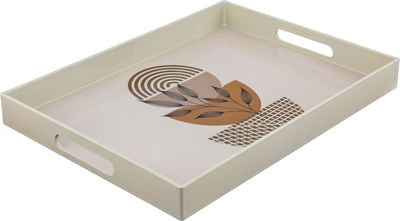 Al Saif Gallery Tofria Plastic Presentation, 48x35.5x4 cm, Wooded Engraving - Beige product image 2