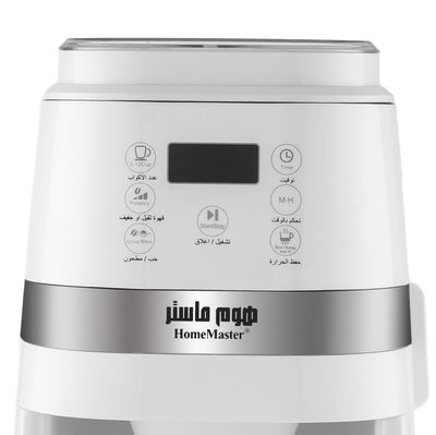 Home Master HM-904 Espresso Maker, 750 Watts, 1.5 Liters, Digital Display - White product image 2