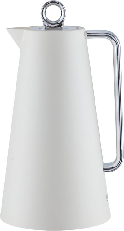 Glory Helena Thermos, 1 liter, glass inner material, silver handle, pressure cap - silver white product image 2