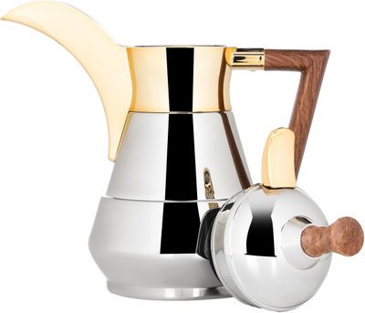 AlSaif Gallery Suleiman 2 Thermos, 0.35 L, Inner Glass, Outer Stainless Steel - Silver Gold product image 5