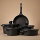 طقم قدور جرانيت السيف غاليري، 9 قطع - أسود product image 1
