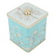علبة تخزين استيل السيف غاليري، 120×120×137 ملم، نقش ورود - أزرق فاتح product image 2