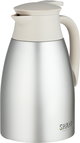 Shaha Thermos, Stainless Steel Inner Container, 1.5 Liter, Push-Button - Matte Silver Cream product image 3