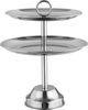 Al Saif Gallery Stainless Steel Serving Stand, 20 x 23 cm, Two-Tier - Silver product image 1