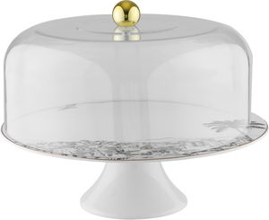 طقم تقديم كيك بورسلان السيف غاليري، 9 قطع - ابيض ذهبي product image 2