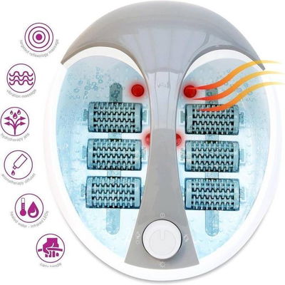 جهاز مساج وتدليك القدمين دي ال سي، 90 واط، 6 بكرات تدليك، DLC-32607 - ابيض رمادي product image 2