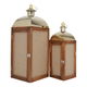 طقم فوانيس خشبي السيف غاليري، 2 قطعة - بني product image 1