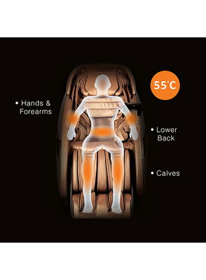 كرسي مساج فاخر ميموري فوم باك كومفورت، 85.6x146x127.5 سم - بني product image 2