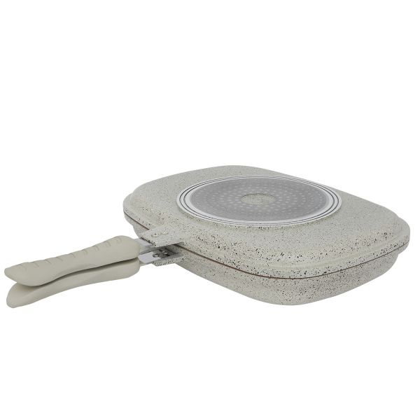 طاوة جرانيت روكي، بوجهين، 36 سم - بيج product image 2