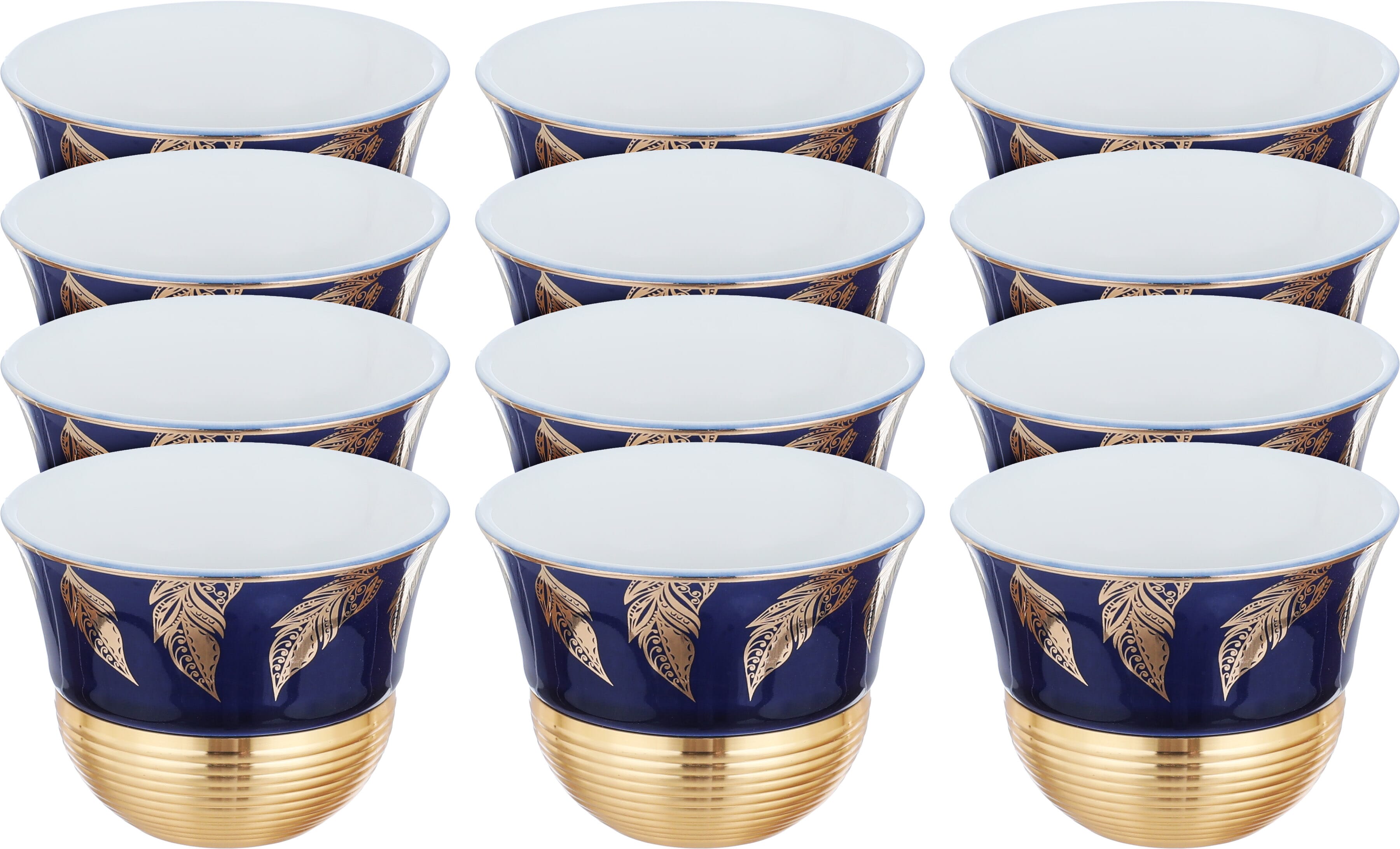 Al Saif Gallery Porcelain Arabic Coffee Cups Set, 12 Pieces - Blue product image