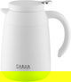 ترمس شاها، 1 لتر، خامة داخلية استيل، غطاء ضغاط - ابيض product image 1