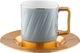 Al Saif Gallery coffee cups and saucers set, porcelain, 12 pieces - grey product image 2
