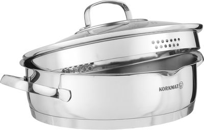 طقم قدور ستانلس ستيل استيما كوركماز، 8 قطع - فضي product image 8