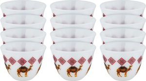 Al Saif Gallery Arabic coffee cups set, 12 pieces - white product image