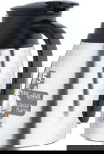 ترمس شاها، 1 لتر، خامة داخلية استيل، هيكل خارجي استيل، ضغاط - فضي اسود product image 2