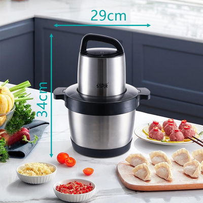 Winning Star ST-5560 Food Chopper, 6 Liters, 1000 Watts, Quad Blades - Silver Black product image 5