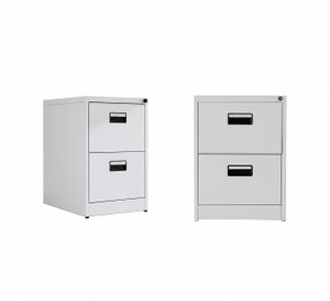 OW-023 Iron drawer organizer, 62×73×45 cm, 2 drawers, deep inside, pull-out design - Light Gray product image 2