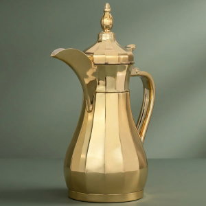 ترمس دلة سليمان السيف غاليري، 1 لتر، حافظة داخلية استيل، هيكل خارجي استيل - ذهبي product image
