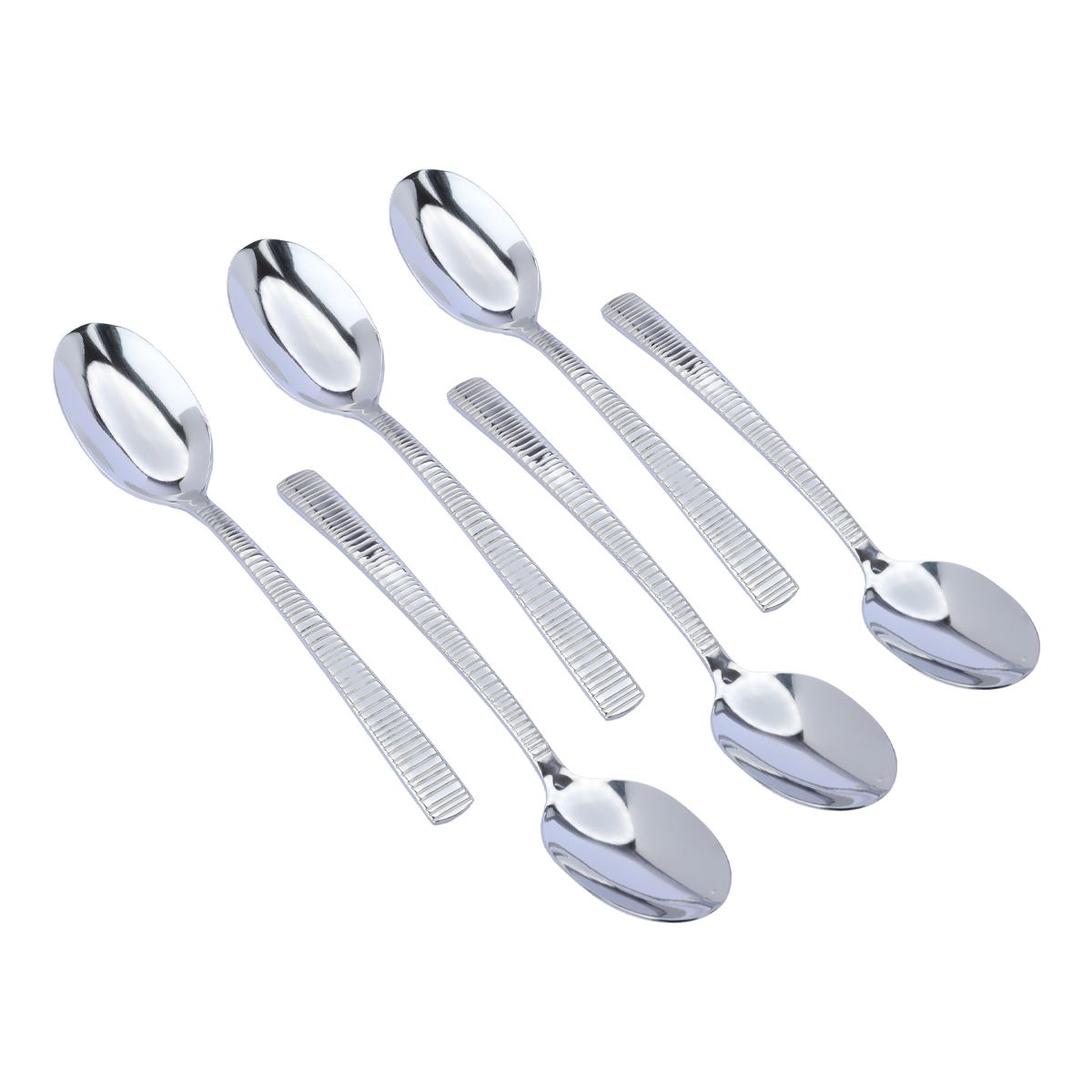 Al Saif Gallery Steel Sweet Spoons Set, 6 Pieces - Silver product image
