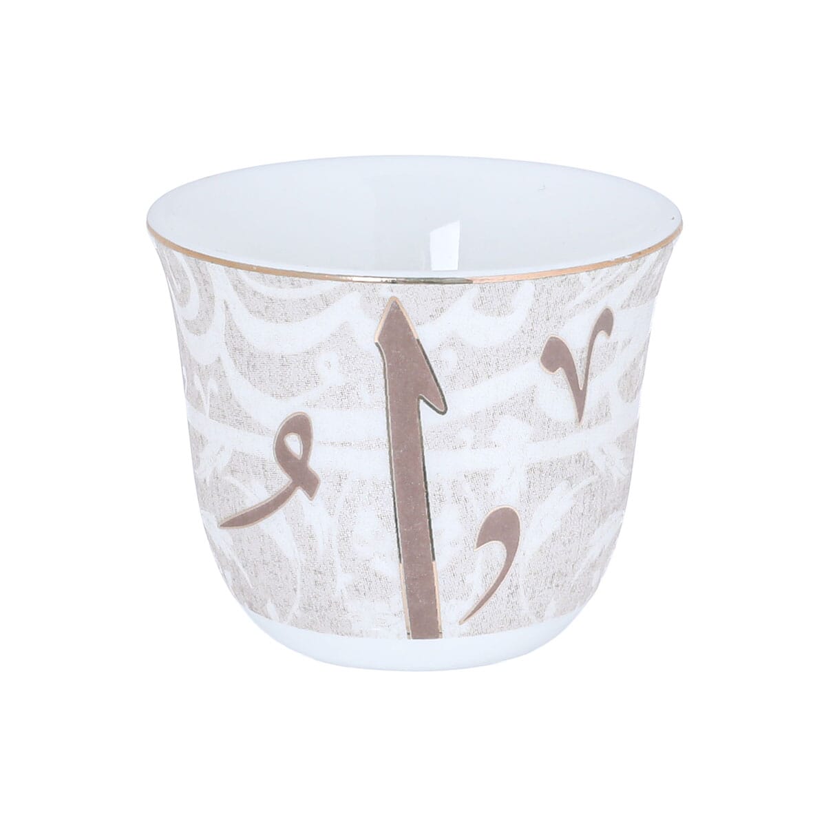 طقم تقديم شاي بورسلان + زجاج السيف غاليري، 29 قطعة، نقش عربي - أبيض product image 4