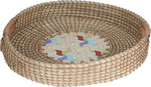 سلة تقديم خوص السيف غاليري، 45 سم، دائري - متعدد الألوان product image