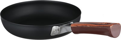 Al Saif Gallery Japanese stainless steel frying pan, 20 cm, brown handle - black product image 1