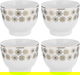 Al Saif Gallery porcelain Arabic coffee cups set, gold and green pattern, 6 pieces - white product image 1