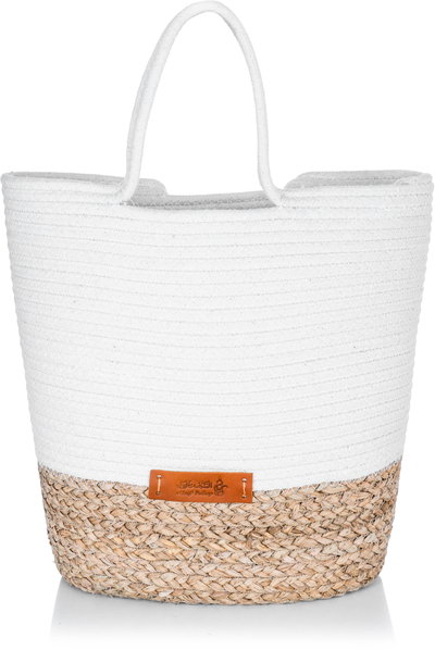 Al Saif Gallery wicker thermos bag, 36 x 36 cm - white product image 2