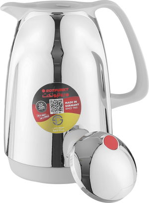 ترمس روتبونت، 1 لتر، الخامة الداخلية زجاج حراري - فضي ابيض product image 3