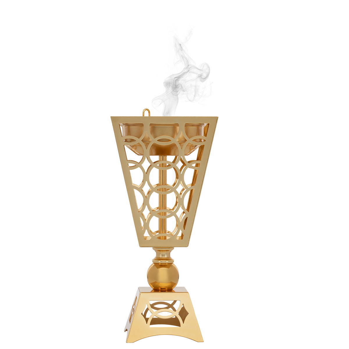 Steel Al Saif Gallery incense burner, base - gold product image