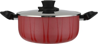 طقم قدور استيل مستر كوك، 6 قطع، غطاء ستانلس ستيل - احمر product image 5