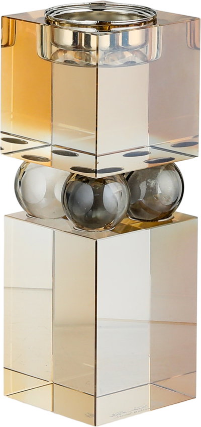 مبخرة زجاج السيف غاليري، 6x6x16 سم - شفاف عسلي product image 1