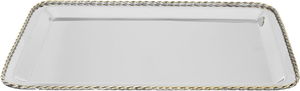 صينية تقديم أستيل السيف غاليري، 45×32×2.5 سم، مستطيل - فضي product image 2