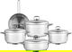 طقم قدور بامبكو ستانلس ستيل مستر كوك، 9 قطع - فضي product image 1