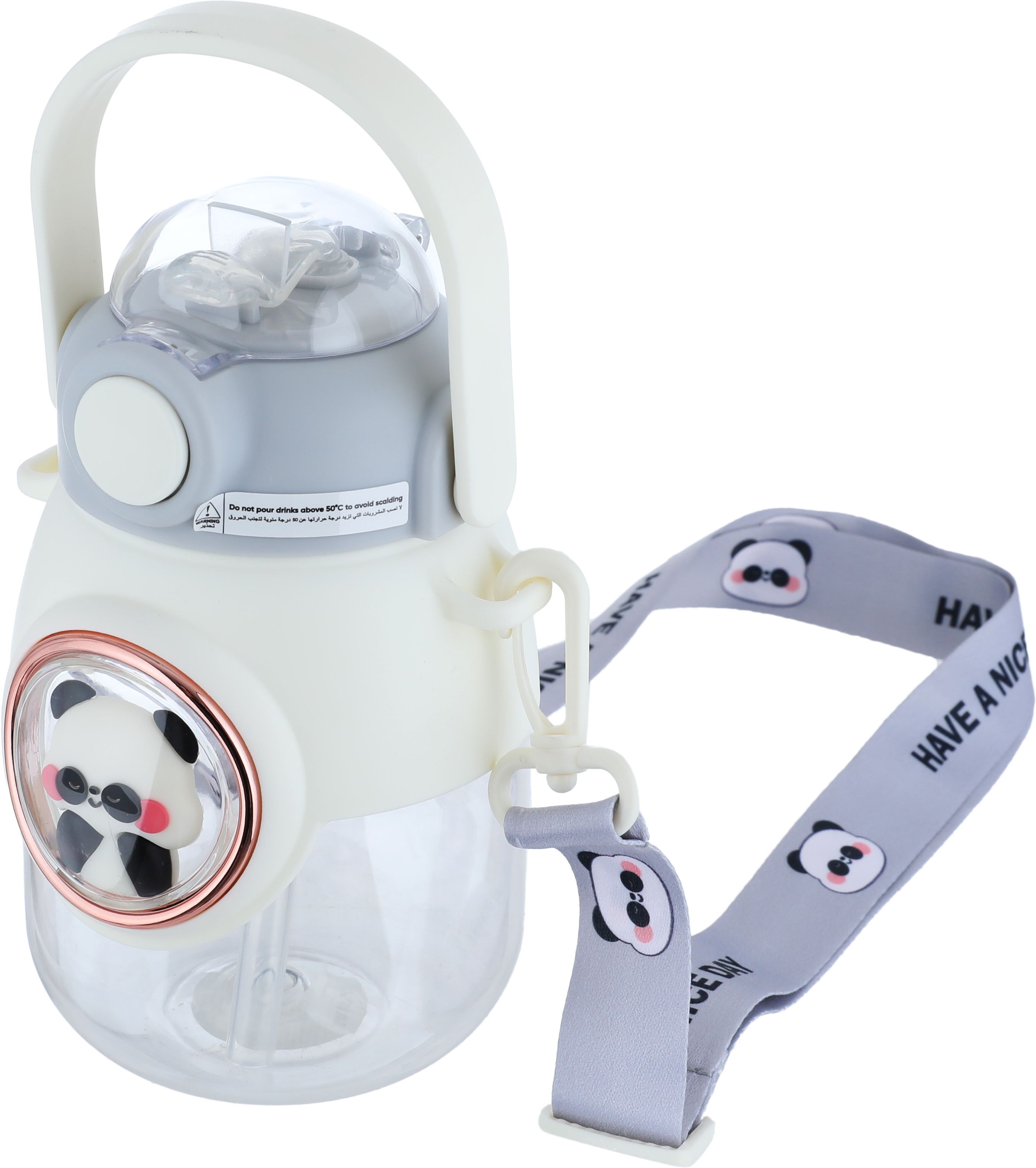 زمزمية ماء بلاستيك سيف سو، 820 مل - رمادي product image 2