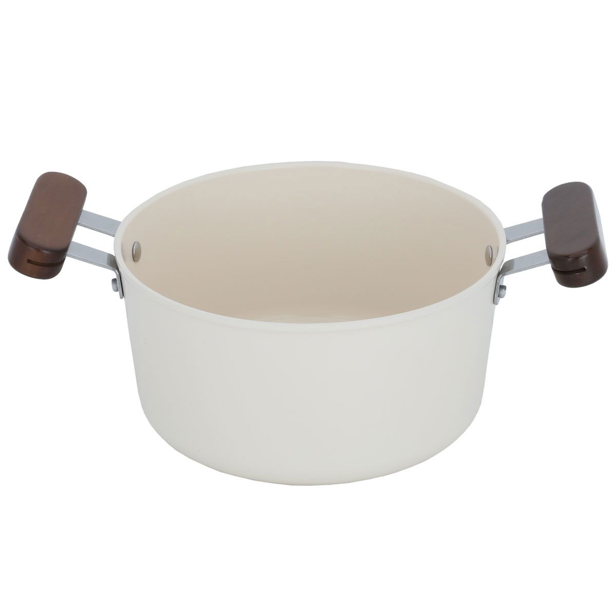 Tornado Ceramic Pot, 20 cm, side handles - light beige product image 2