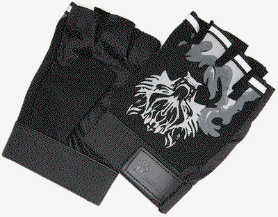 Kangaroo 114144f445 sports gloves, 10 x 5 x 1 cm, one size S/M/L, wolf pattern - grey black product image 1
