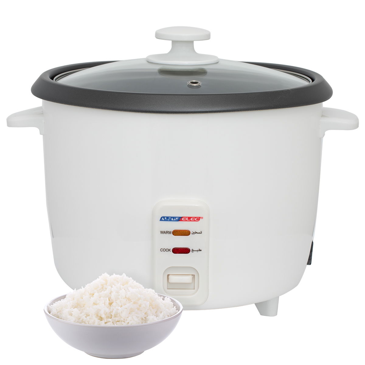 قدر أرز كهربائي السيف، 1.8 لتر، 700 واط - أبيض product image 1