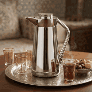 Al-Saif Gallery Al-Huda Stainless Steel Thermos, 1 Liter, Pump - Silver product image 2