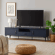 Modern TV unit, MDF wood, 50×180×40 cm - dark gray product image 1