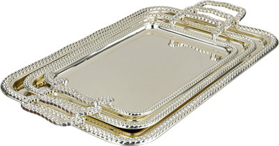 طقم طوفريات ستانلس ستيل السيف غاليري، 3 قطع، مقبض معدني - فضي لامع product image 1