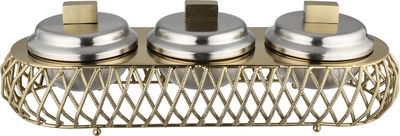 Al Saif Gallery Date set with stainless steel lid, 45x15x17 cm, 3 pieces, base - silver gold product image 1