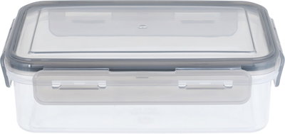 Al Saif Gallery Plastic Food Container with Lid, 1 Liter, 20x14x6 cm, Rectangle - Gray product image 2