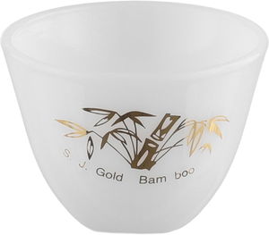 Al Saif Plus Porcelain Arabic Coffee Cup Set, 12 Pieces, Bamboo Wood Pattern - White product image 2