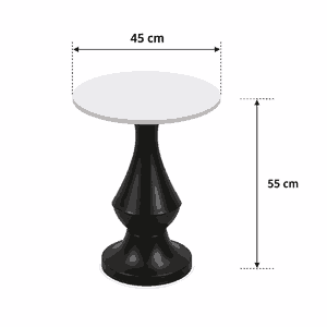 طقم طاولات سيراميك و معدن، 7 قطع - اسود بني product image 2
