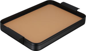 طوفرية تقديم ستانلس استيل السيف غاليري، 39.5x27x3.6 سم، مستطيل، جلد، مسكتي يد - أسود بني فاتح product image 2