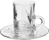 طقم تقديم بيالات +فناجين كريستال السيف غاليري، مع الصحن، 18 قطعة - شفاف product image 3